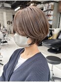 ハイライトショートボブ【福岡 パーマ デジタルパーマ 髪質改善