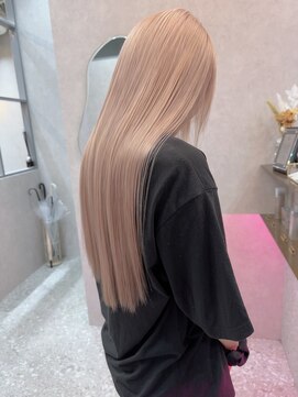 ロンド レア 天神大名店(Lond Le’a) ダブルカラーミルクティーベージュカラーブルーブラックブリーチ