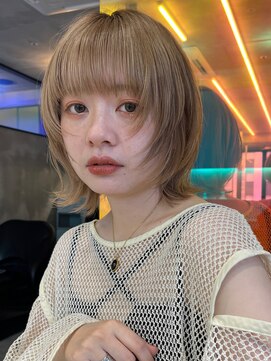 ロンドルーチェ 心斎橋(Lond luce) ダークアッシュ/ミディアムレイヤーカット［髪質改善/縮毛矯正］