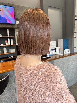 ラポードヘアークラフト(RAPPORD hair craft) ぱつっとボブ×ミルクティーブラウン