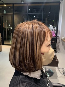 アンヒュッテ(ANHUTTE) 脱白髪染めハイライト/ミルクチョコレート