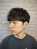無造作ハードパーマ【新宿/理容室/メンズヘア/メンズパーマ】