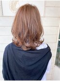 大人可愛いこなれカラーウルフミディアム30代40代赤羽美容室