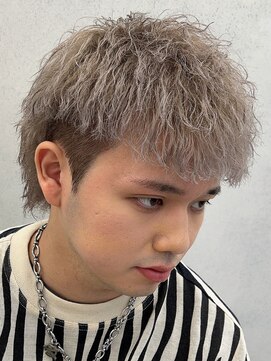 ルースト 西院店(ROOST) ピンパーマ×ブロンドシルバー