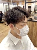 ツイストスパイラルパーマ/メンズカット/フェード/マッシュ/眉毛