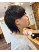 朝楽メンズライクなマッシュウルフ