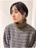 インナーカラー＋オンカラー_グレージュ_ショートウルフ
