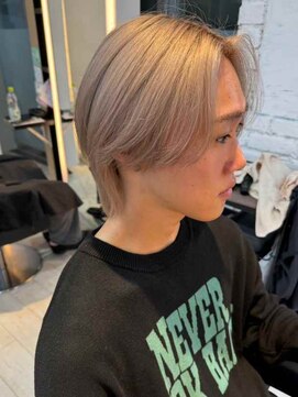 ダブル(W) メンズ/マッシュショート/ブロンドアッシュ