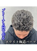 極道パーマ/ホワイトメッシュ