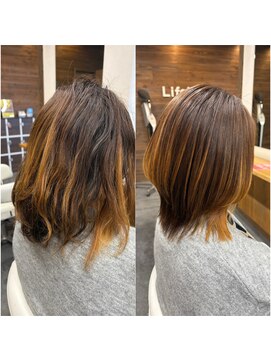 ライフビィ リフト(Lifebe Lift) 髪質改善ストレート×軽めミディアムウルフ