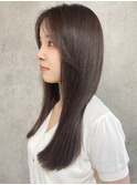 艶髪ラベンダーブラウン髪質改善カラー