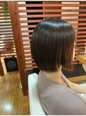 髪質改善OVERicsカラー/ショコラブラウン/ショートボブ