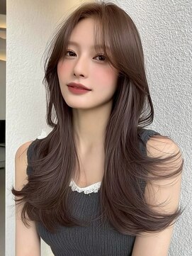 フォルテロゼ 横浜(FORTE rose) 小顔外ハネミディアムアッシュ20代30代40代くびれミディ韓国ヘア