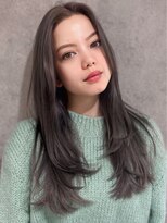 エアー 青山(AIR)&nbsp;透明感カラーアッシュグレージュレイヤーカット髪質改善