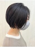 宇都宮白髪ぼかしハイライトショートボブレイヤーカット髪質改善