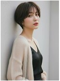 大人可愛い30代40代50代小顔マッシュショート丸みショート