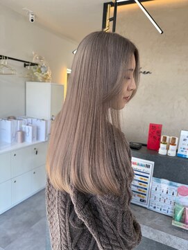 リエンスクレア(RIENS xrea) 【RIENS xrea】横顔に艶が出るベージュロング