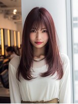 ダル 渋谷/表参道(DAL.)&nbsp;ボルドーカラー/艶カラー/レイヤーカット/顔周りレイヤー