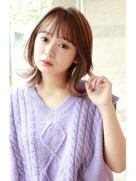 リアン(lien) 【lien.ai】大人かわいい外はねウルフ　ハイライトカラー