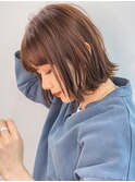 前下がりボブ 似合わせカット ミニボブ おくれ毛【東垂水】