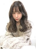 後れ毛でつくる韓国風くびれヘア☆メルティカラーダークブラウン