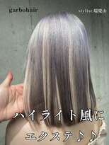 ガルボ ヘアー(garbo hair)&nbsp;#高知 #美容室 #ハイトーン #シルバー #ハイライト