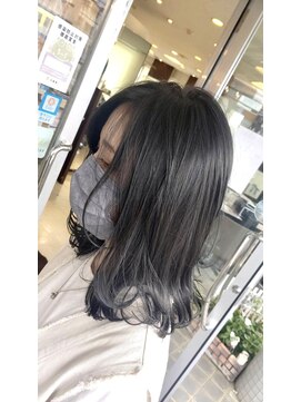 マリーインターナショナル 浦添店(MARIE INTERNATIONAL) 暗髪セミロングアッシュグレージュハイライトグラデーション