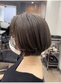ショートカット/ショートボブ/ココアベージュ/グレージュカラー
