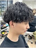 【メンズ重め縦落ちパーマ】