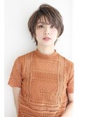 グレージュカラー斜めバング神戸/東灘/住吉/御影/岡本/摂津本山