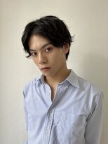 ガビーヘアルーブ(gabi hair LOOB) 七三アップバングセンターパート波巻きスパイラルパーマツイスパ