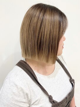 モリオフロムロンドン 松戸店(Morio from London) 【松戸　石山】ハイトーン切りっぱなしボブ ストレートボブ