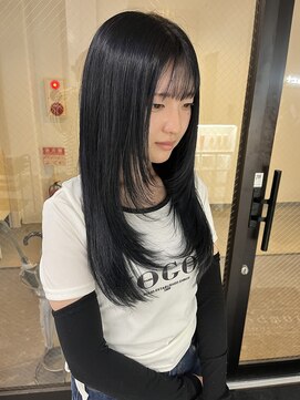 ナンバー 竪町(number+) 20代30代大人可愛い韓国風ヘアスタイル Cカール内巻きレイヤー