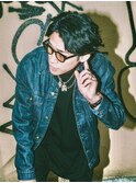 メンズリバースパーマアップバングビジネス20代