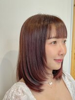 モーント(MOND)&nbsp;小顔レイヤー×ピンクブラウン