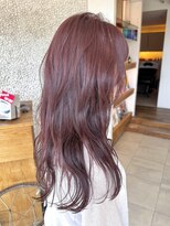 ヘアラウンジ ビーチ 青山 外苑前(hair lounge BEACH) ブリーなしで作る暖色系カラーラベンダーピンク