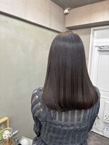 ファビ 渋谷(Fab)&nbsp;くびれヘア/暗めカラー/アプリコットオレンジ/縮毛矯正