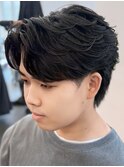 奈良men'sフェザーパーマフェザーショート