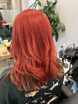 リモ 藤沢(rimo)&nbsp;ケアブリーチダブルカラー/レイヤーカット/ブラッドオレンジ