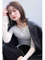 ムウ 難波(MOU) ボブクールショート前髪イメチェンピンクベージュ30代40代50代