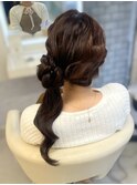 サイドポニー/サイドポニーテール/ニンニンヘア/渋谷ヘアメ