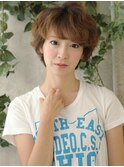 ナチュラルだけど品格が漂う大人パーマショート【相模大野】