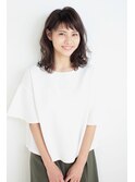 ふわ揺れパーマミディアムボブ