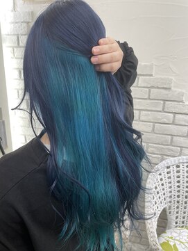 ヘアーグランデシーク(Hair Grande Seeek) ブルーブラック×ターコイズブルー
