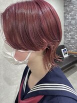 リアイス(Re:ICE)&nbsp;センターパートチェリーレッド韓国ウルフ