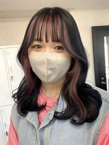 ムク 横浜店(muku)&nbsp;ダブルカラーピンクベージュベージュカラーケアブリーチレイヤー