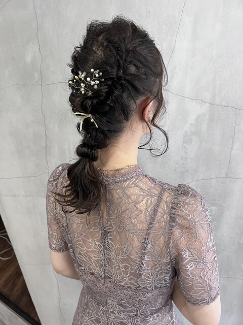 お呼ばれヘア ヘアセット ヘアアレンジ [TiTi_福田りの]