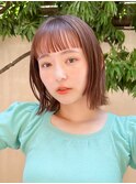 オン眉前髪/切りっぱなし/シースルー/レイヤーボブ/くびれ