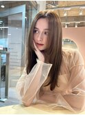 顔周りカット　ブリーチあり　まろやかベージュ　haruhi
