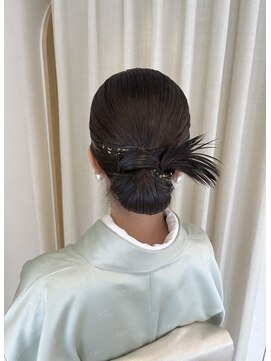 ソノ(sono) タイトヘア タイトアレンジ カチモリ 着物ヘア 金箔ヘア